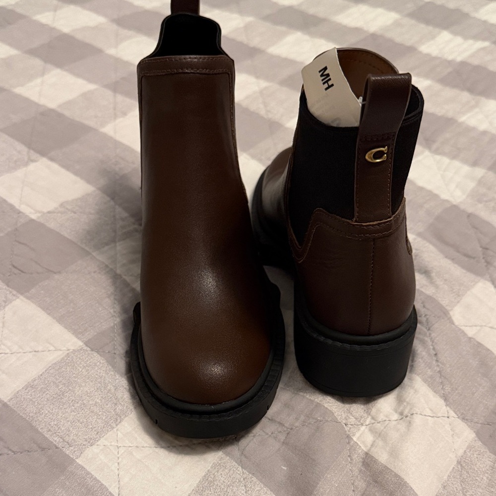 Coach Brown Lace Up Boots